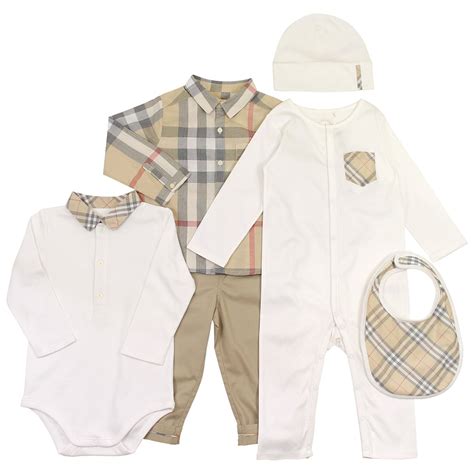 burberry baby set boy|Burberry newborn baby set.